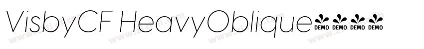 VisbyCF HeavyOblique字体转换